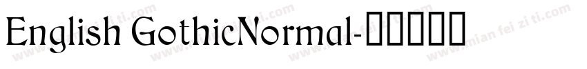 English GothicNormal字体转换